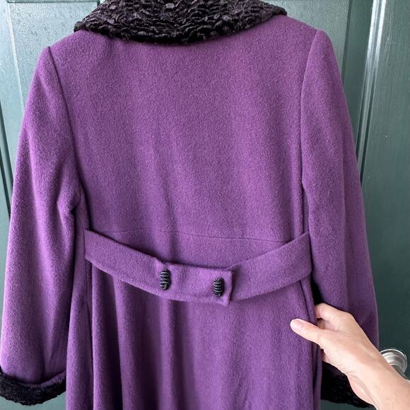 Vintage American Girl Sugar Plum Sugarplum Coat Wool Faux Fur Trim Size 12 EUC - Picture 7 of 10